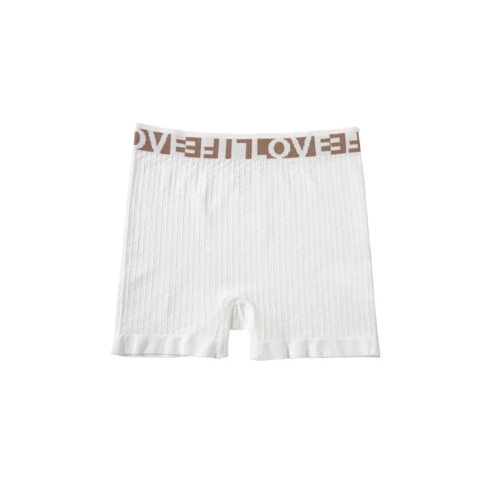 Multiple Sizes High Waisted Yoga Briefs Seamless Soft Boxer Shorts Anti-Chafe Ribbed Short Underwear Women