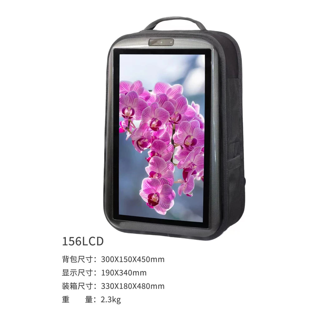 LCD LCD charging backpack outdoor promotion mobile display advertising machine
