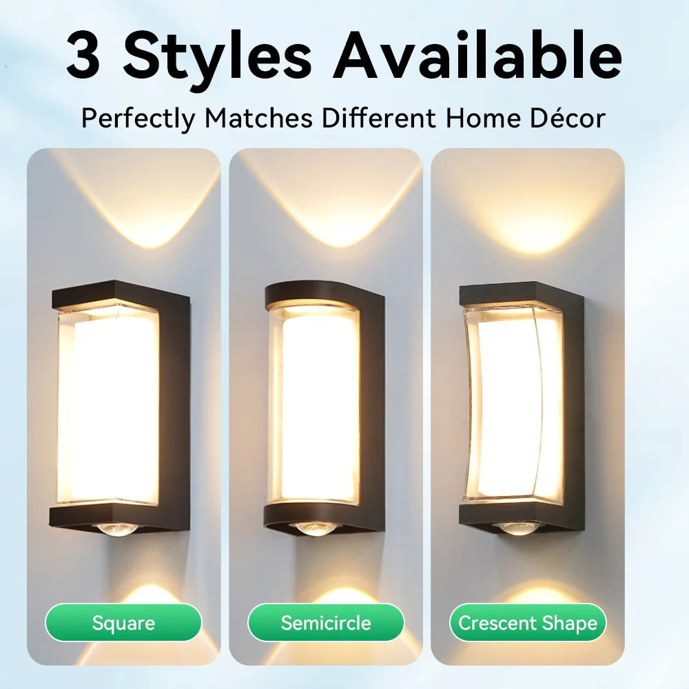 Outdoor Wall Light 85-265V IP65 Waterproof 25W 12W Garden Corridor Balcony wall lamp courtyard Decor Warm Light exterior Stairs