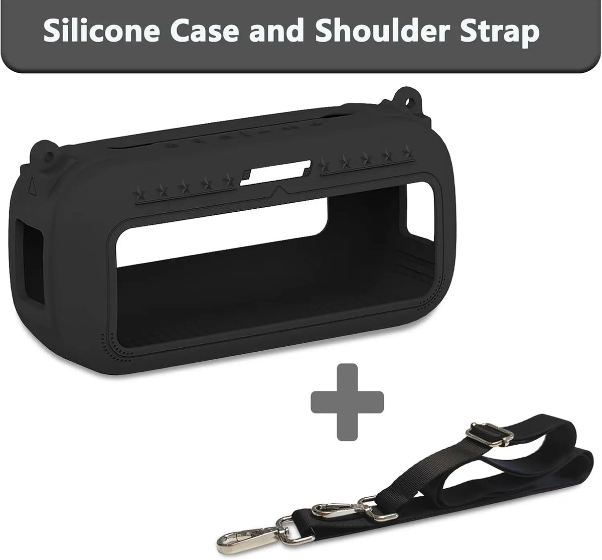 Silicone Cover Case and Shoulder Strap for Bose SoundLink Max Portable Speaker Accessories(case only)