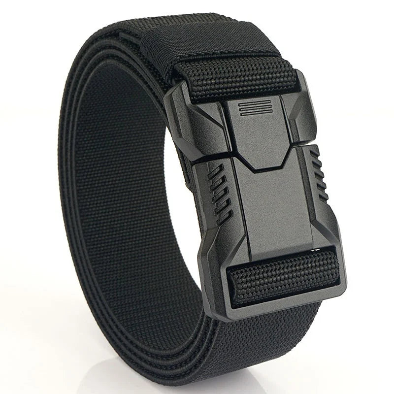 1Pcs Men's Canvas Belt - Sporty Style, Quick Release Plastic Buckle, Casual Training and Jeans Accessories