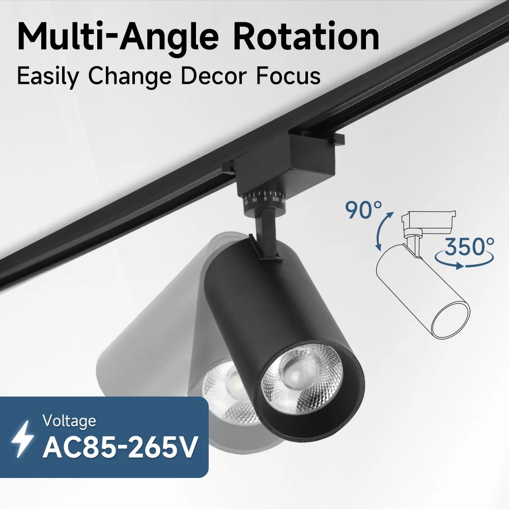Bright Track Spotlight AC180-265V COB Ceiling Lighting Indor for Living Room Store Track Lights Set Rail Decor Led Track Lamp