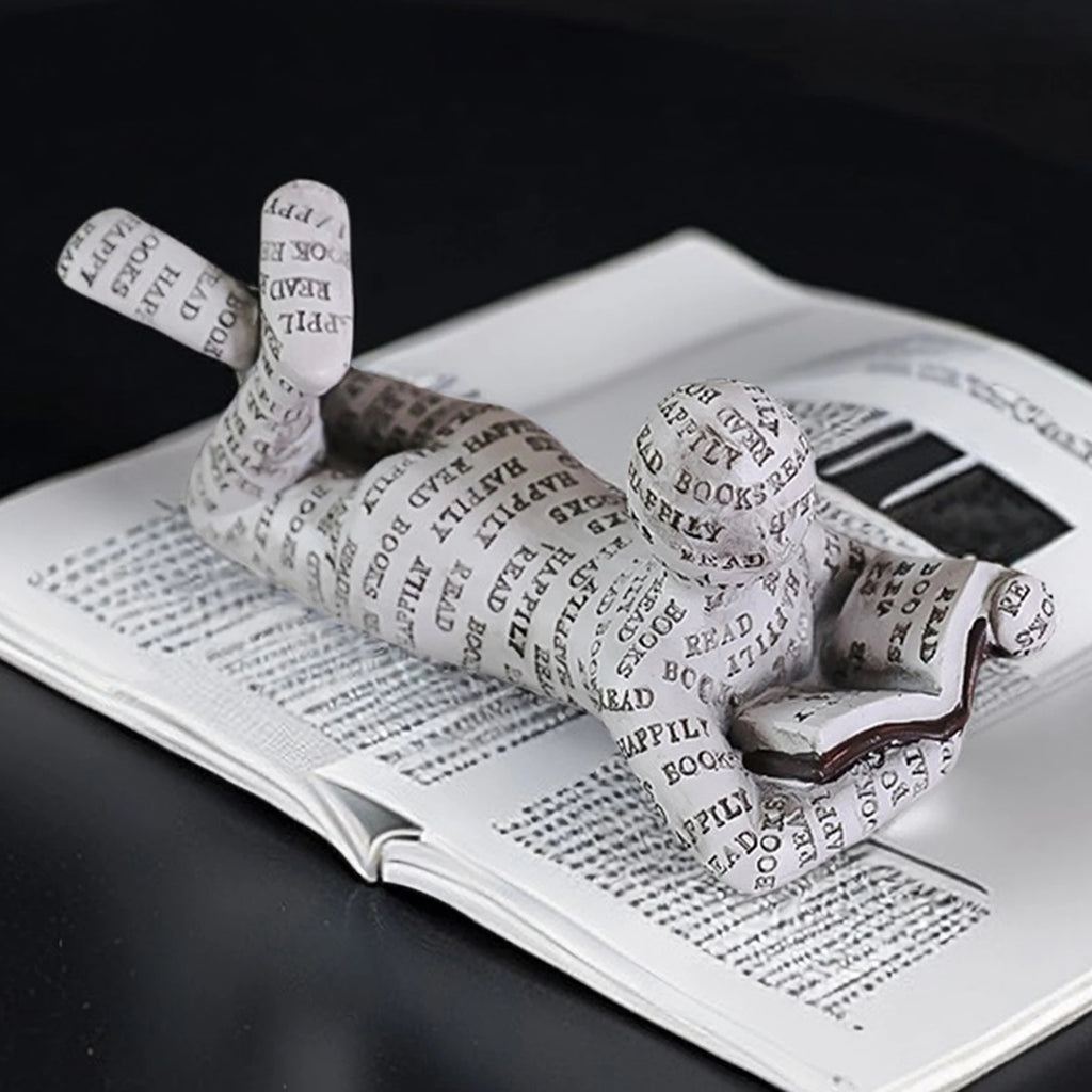 Reading Women Reading Figurines Decor Nordic Modern Thinker Statue Modern Abstract Art Sculpture Resin Bookshelf Decor Gift