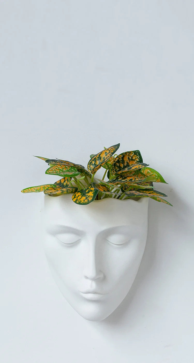 Silent Cheeks Ceramic Vase Creative Wall-mounted Plant Pots Table Decoration Flower Arrangement Floral Vase Room Aesthetic Decor
