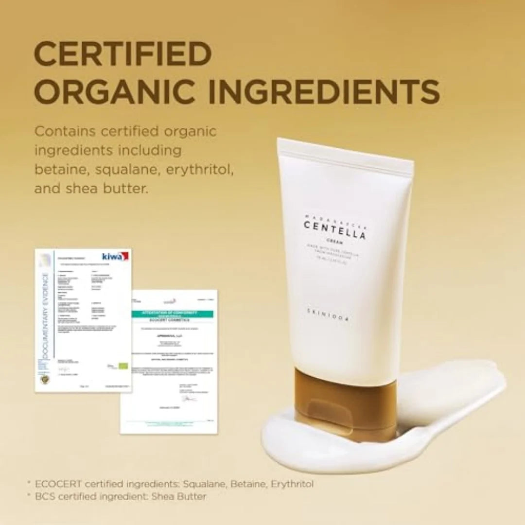 SKIN1004 Madagascar Centella Cream Soothing Repair Face Moisturizer for Sensitive Acne Prone Skin,Korean SkinCare Gel Cream 75ml