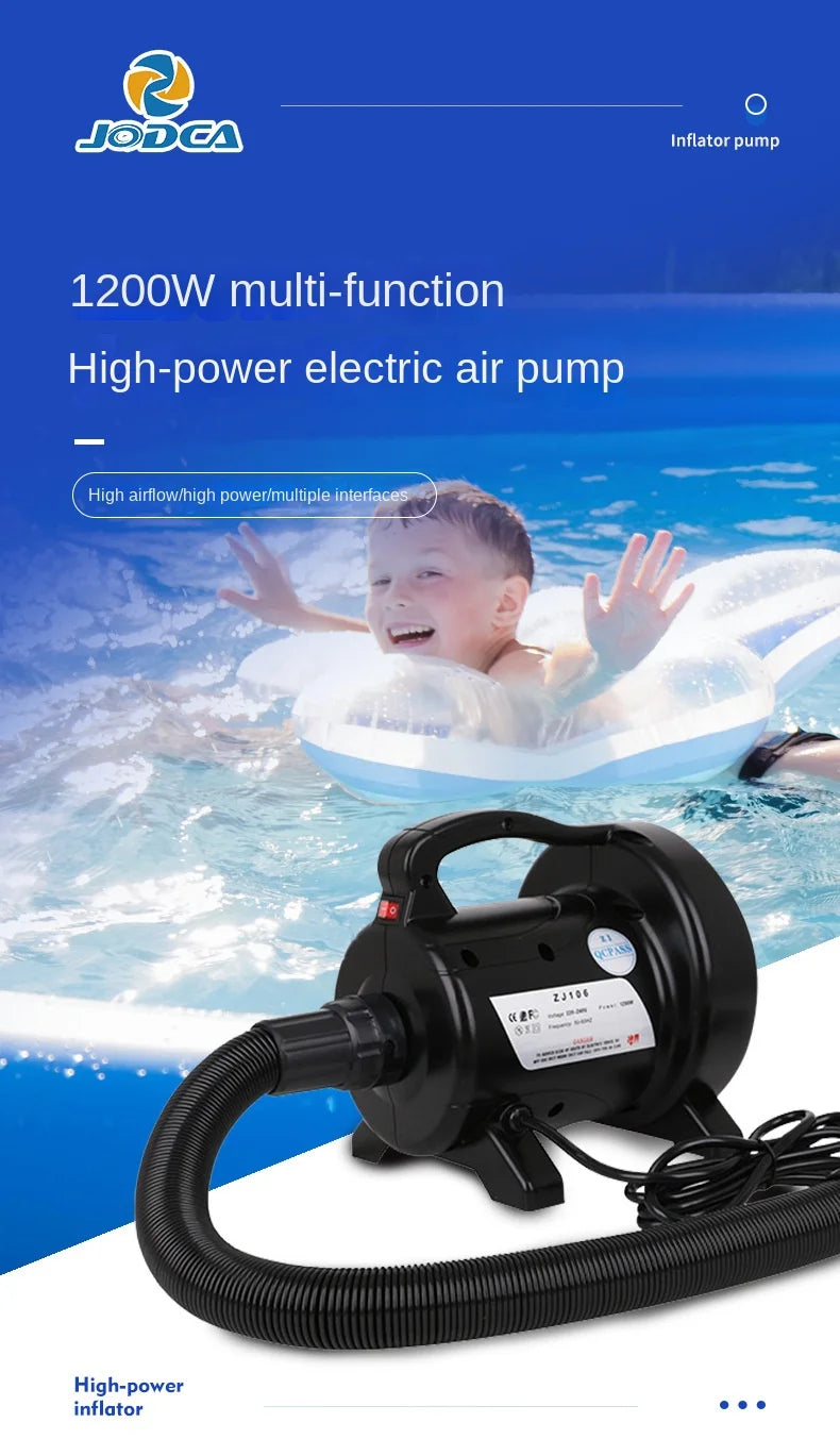 ZJ106 1200W Powerful High-powerhot Selling Marine High Pressure Inflatable Tent Inflatable Boat Inflatable Boat Pump 220V