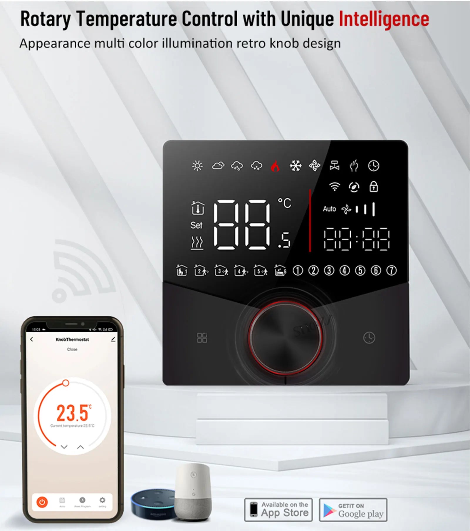 EU 24V 220V WIFI Smart Air Conditioner Thermostat Temperature Controller for Cooling Heating Programable Thermostatic Valve