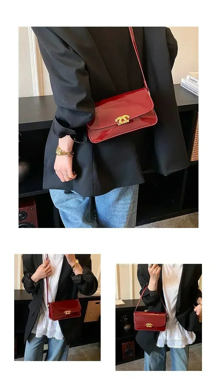Classic Designer Leather Handbag For Women Crossbody Shoulder Bag Elegant Ladies Tote Purse Luxury Brand