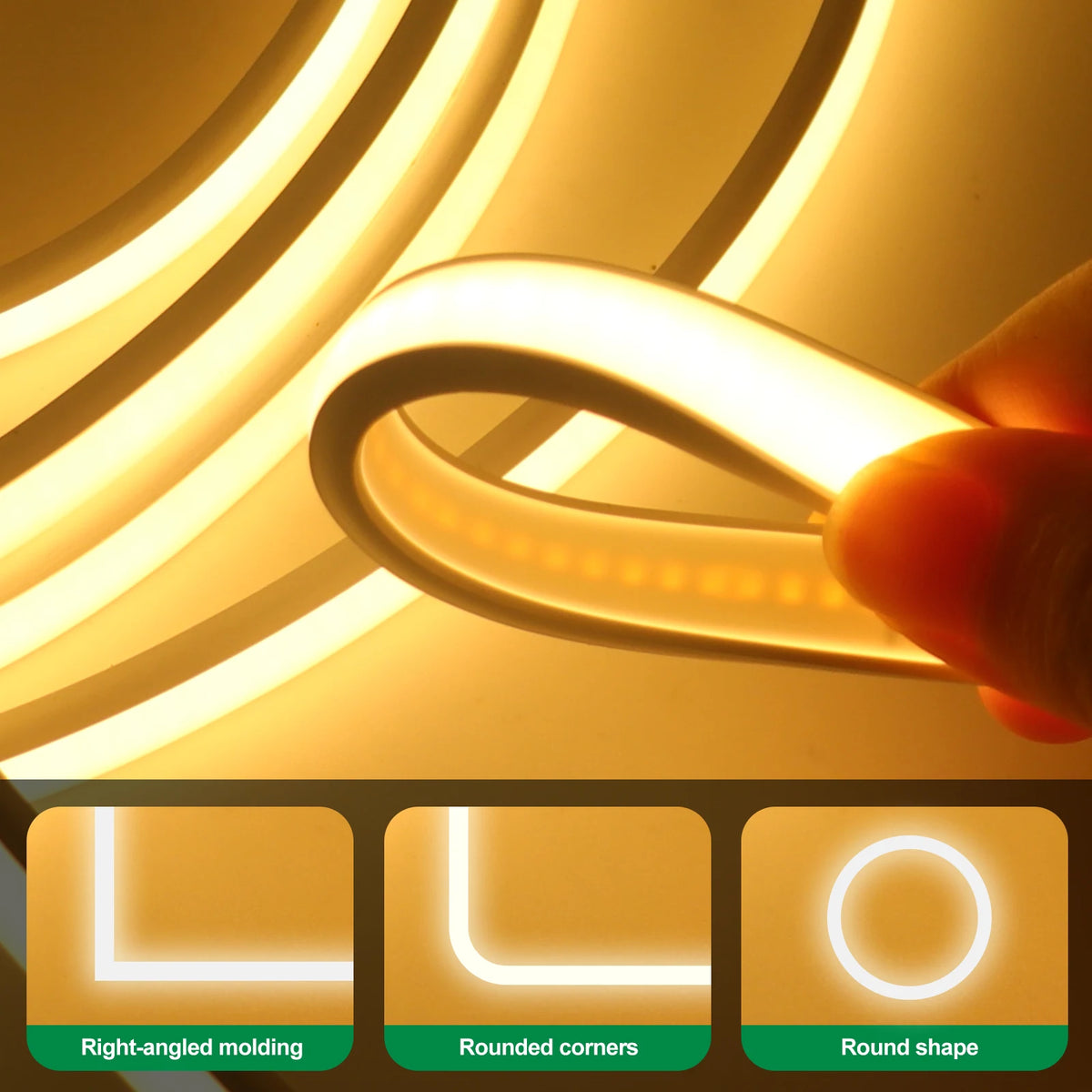 Waterproof COB Neon Led Strip Light 12V 24V 320LEDs/m Linear Lighting IP67 Flexible Ribbon RA90 High Density Home Garden Decor