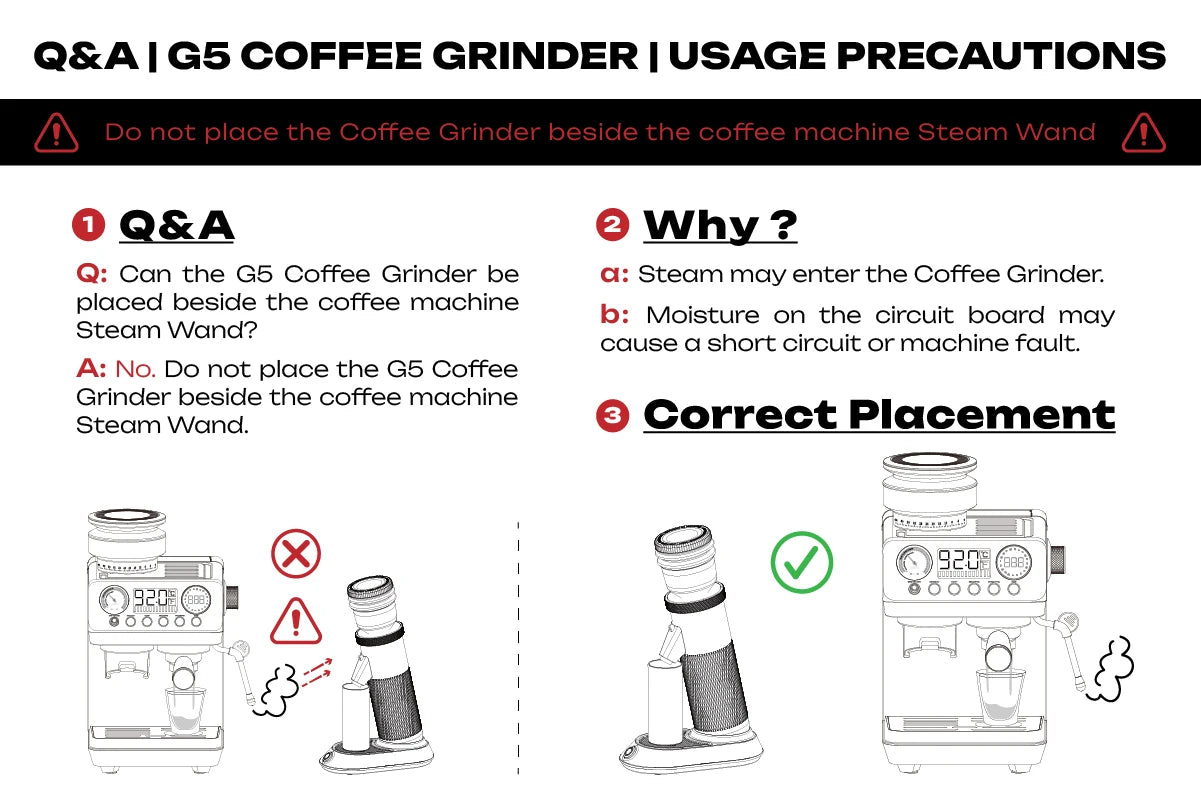 HiBREW G5 48mm Conical Burr Electric Coffee Grinder Compact Portable Coffee Bean Mill Kitchen for Espresso Turkish Coffee