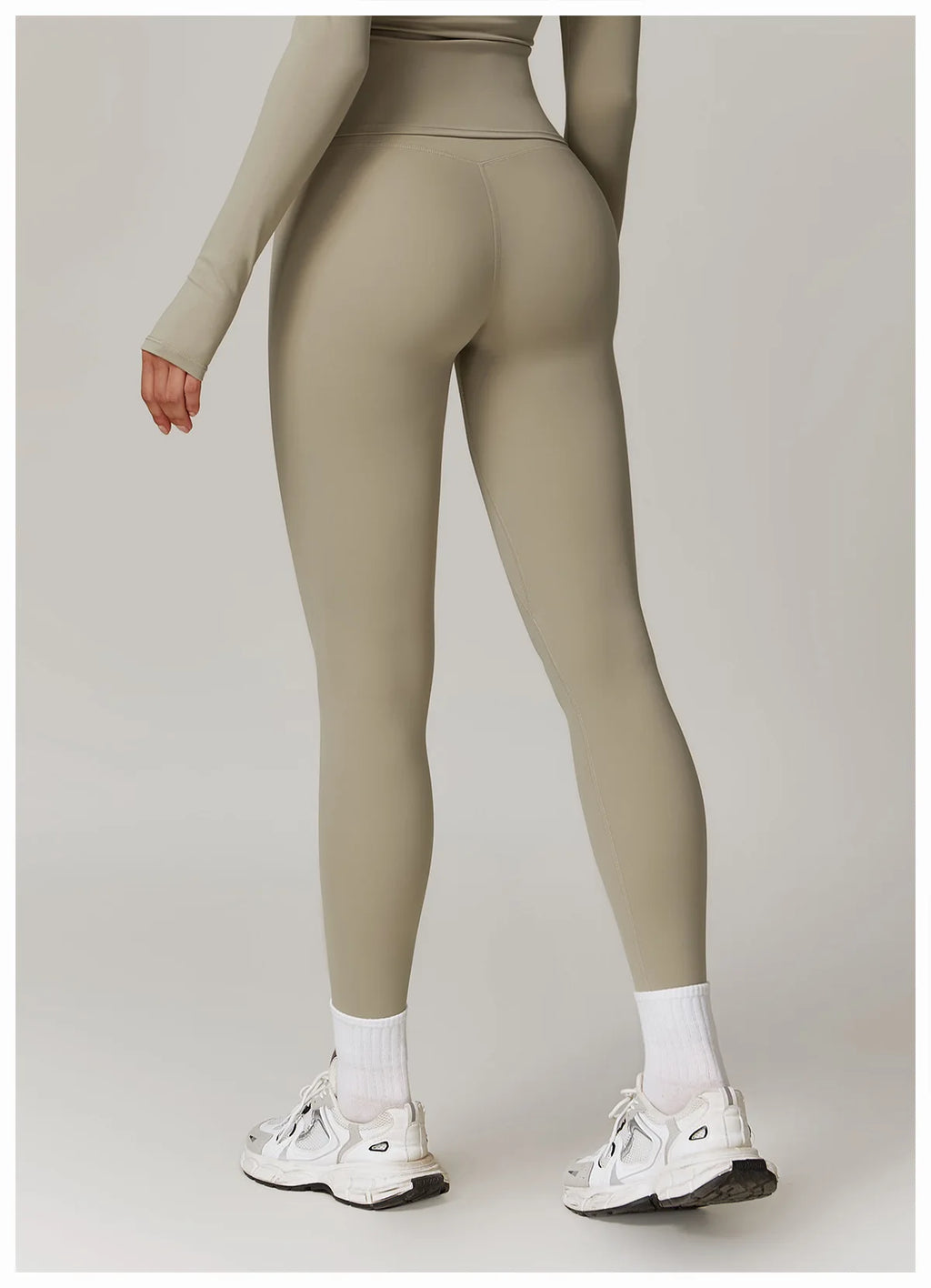 Women's High Waist Yoga Leggings Workout Pants Nylon Spandex Solid Gym Fitness Activewear