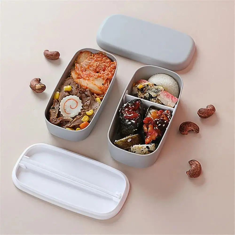 Double Layers Bento Box Lunch Box Food Container Kitchen Accessories Microwavable Dinnerware Lunchbox
