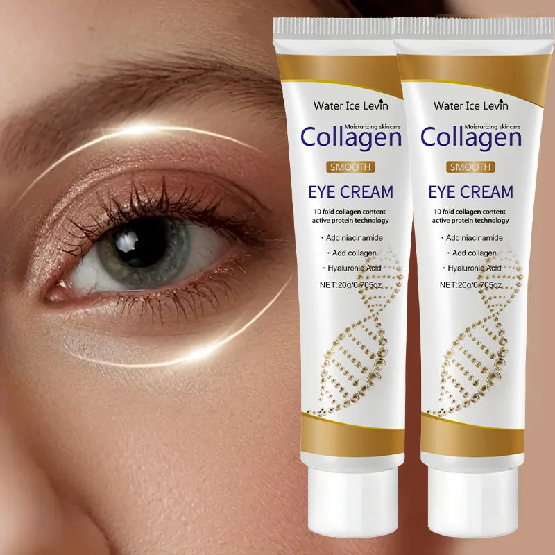 Collagen Eye Cream with Niacinamide & Hyaluronic Acid, 10X Collagen, Moisturizes & Firms for Smooth, Gentle Under-Eye Care