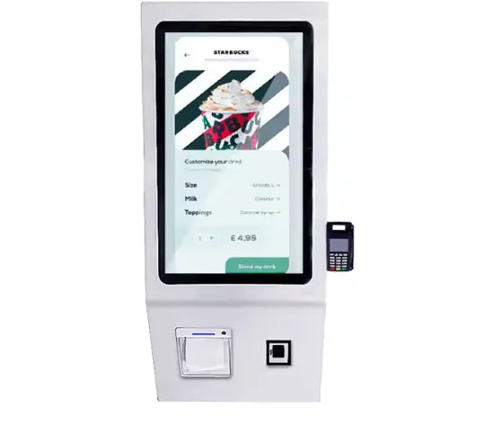 Wall-Mounted 21.5/23/27/32-Inch Touch Screen Self-Service Payment Ordering Kiosk For McDonald's & KFC With Queue Management SDK