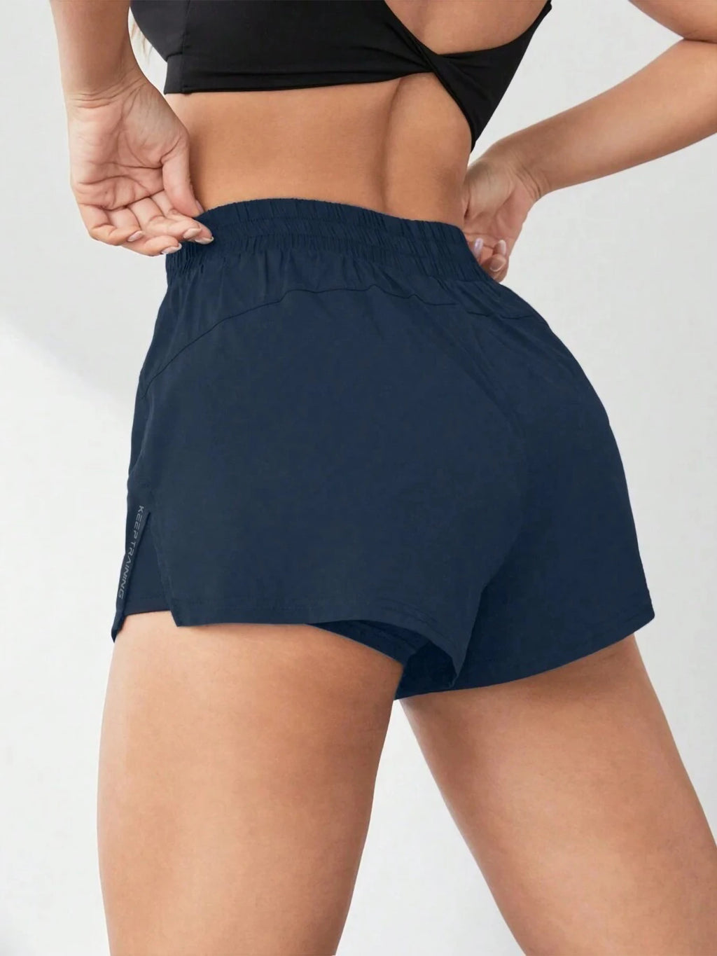 2026 New Style Faux Two-Piece Anti-Exposure Yoga Shorts Sports Shorts Running Fitness Tennis Casual Basic Sports Pants Women's