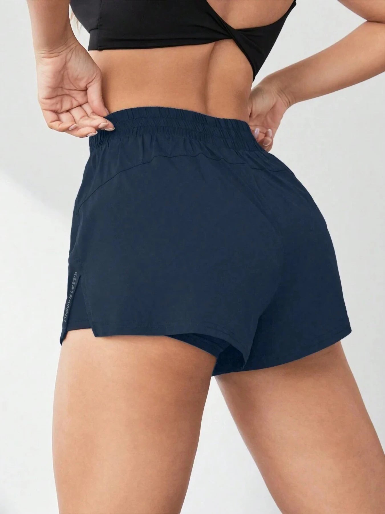 2026 New Style Faux Two-Piece Anti-Exposure Yoga Shorts Sports Shorts Running Fitness Tennis Casual Basic Sports Pants Women's