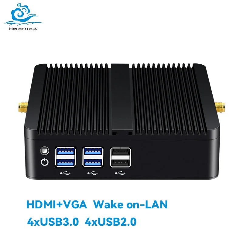 Intel Core I7-4500U I5-5200U I5-4200U Mini PC with 4xUSB3.0 4xUSB2.0 1xHDMI 1xVGA Support Pfsense Linux Computer Win10 Ready