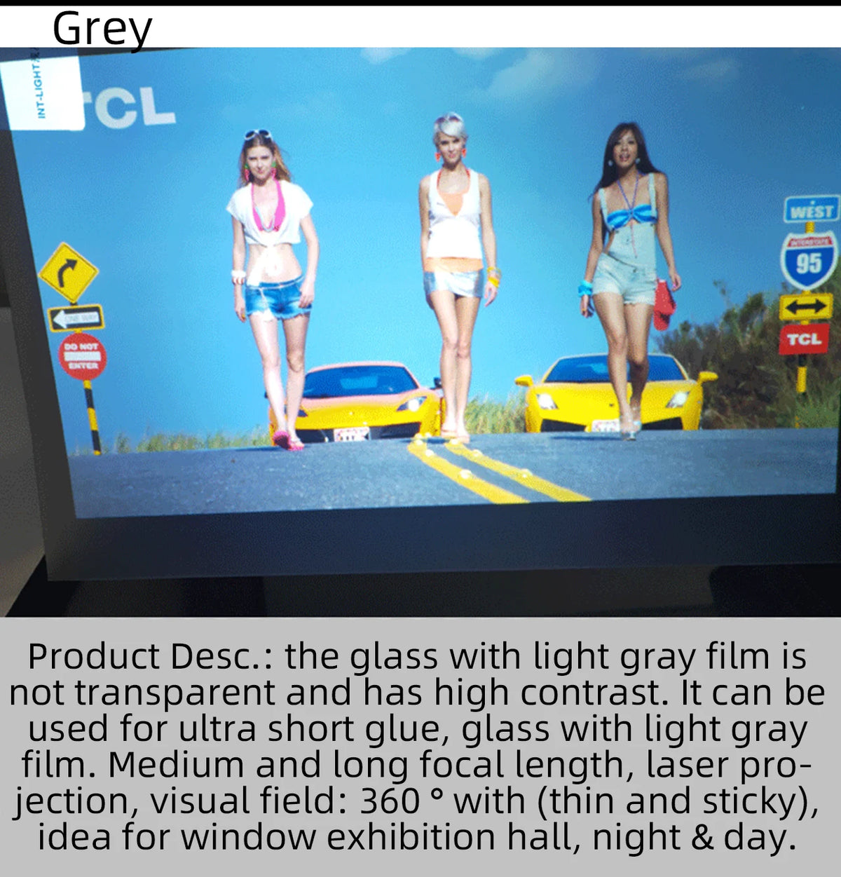 Customized 3D Hologram Film Holographic Screen Film with High Definition Transparent Rear Screen Projector Rear Projection Film