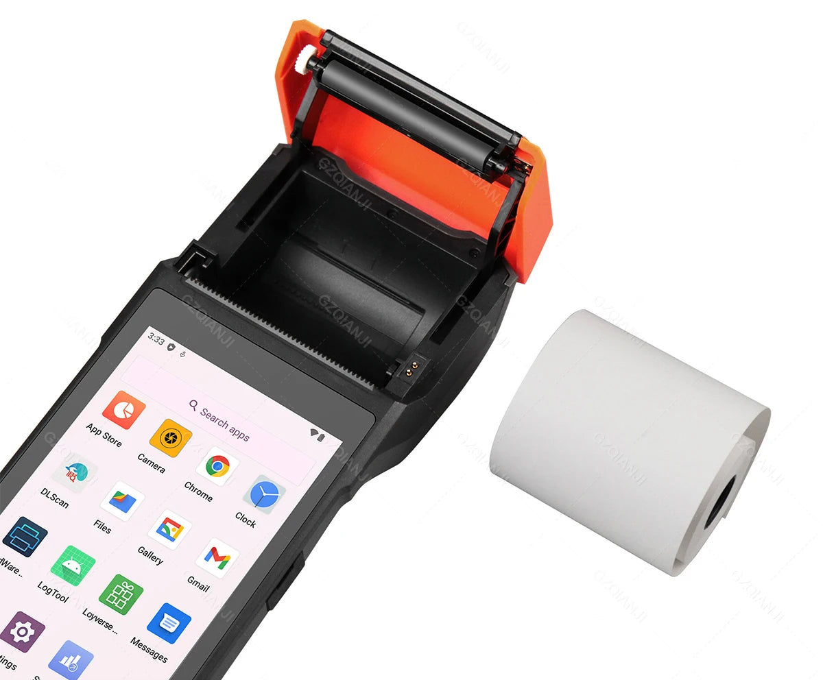 Android 13/14 Handheld Terminal POS 58mm Mobile Receipt Bill Thermal Printer 1D/2D Scanner 5.5''HD Support WiFi Bluetooth POS