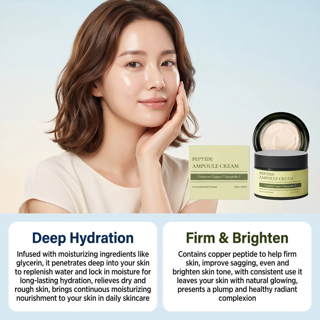 Copper Peptide Moisturizing Cream Nourishing Smooth Radiant Glow Hydrating Soft Silky Anti Aging Cream for Face Body Care