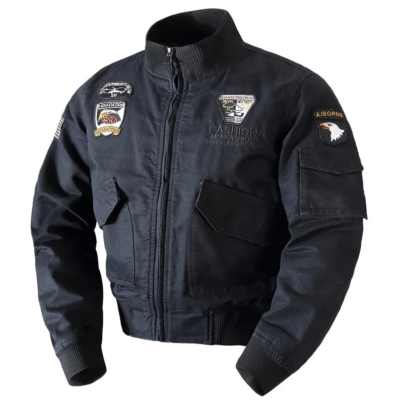 Fashion Men Slim Bomber Jackets Trendy Air Flight Jaquetas Casual Coats Quality Male Cotton Stand Collar Outerwear Coats 4XL