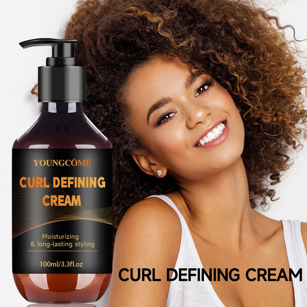 100ml Curly Hair Elastin Long Lasting Moisturizing Prevent Dry Hair Plump And Curly Hair Nature Voluminous Styling Hair Cream
