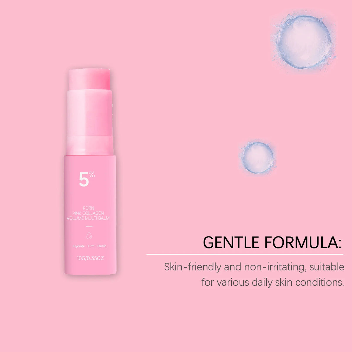 PDRN Pink Collagen Volume Multi Balm Stick – Hydrating Multi Care Stick for Face, Eye & Lip, Fine Line & Wrinkle Care K-Beauty