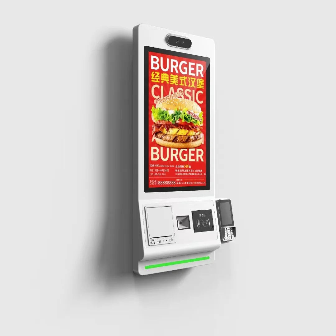 17 19 21.5inch LCD Screen Floor Standing Self Ordering Kiosk Thermal Printer Wall Mounted Bill Payment Kiosk
