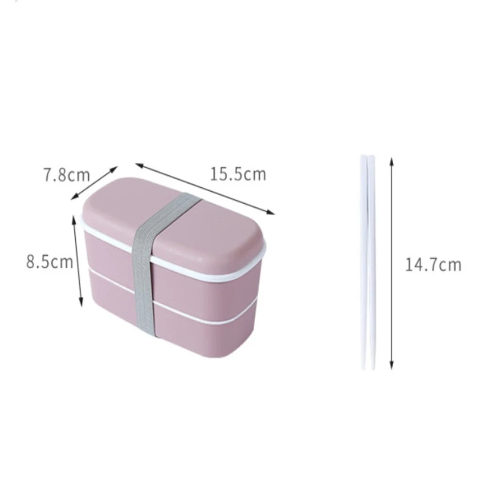 New Portable Leak-proof Food  Double-layer Bento Box Lunch Box  Lunch Box for Kids Food Container Food Storage Snack