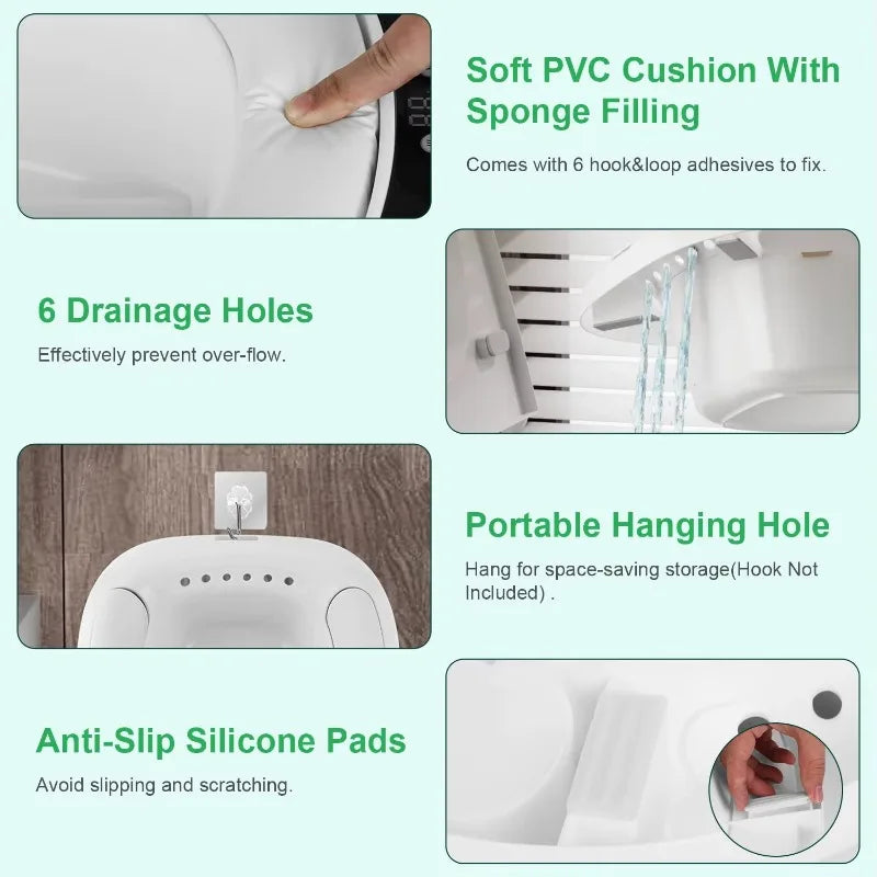 Electric bidet, double nozzles, three-speed water flow,postpartum care basin,toilet seat, salt tub,salt bath bowl,double nozzles