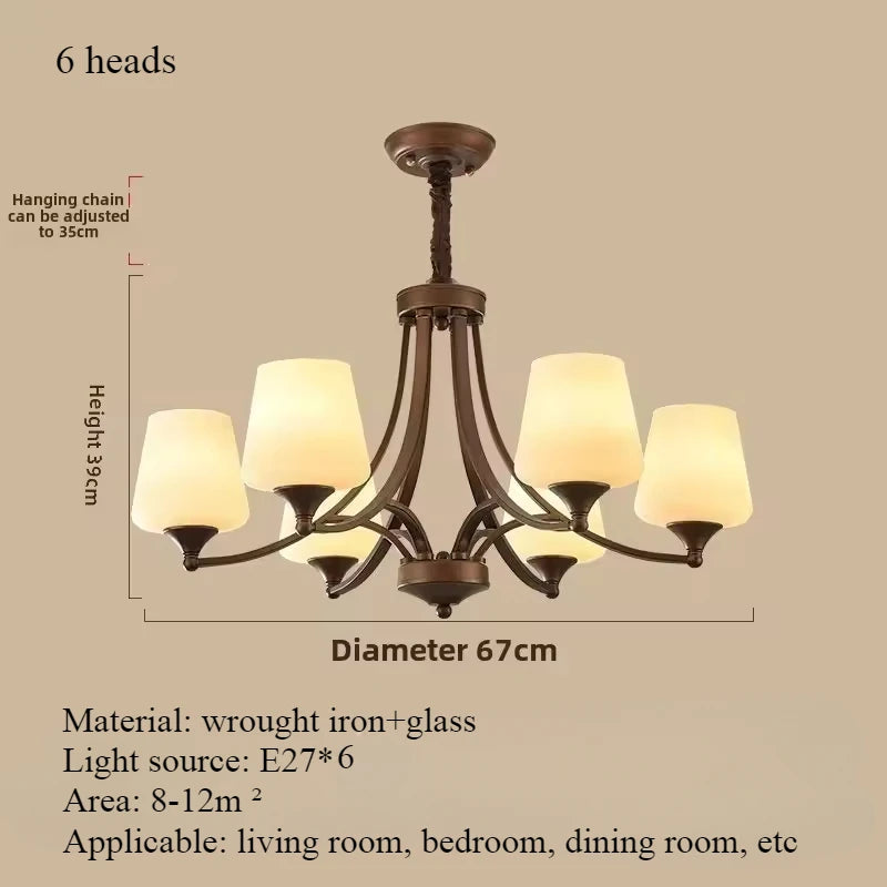 Antique chandeliers retro mid century modern lighting living room LED dining room hanging light indoor home decoration lighting