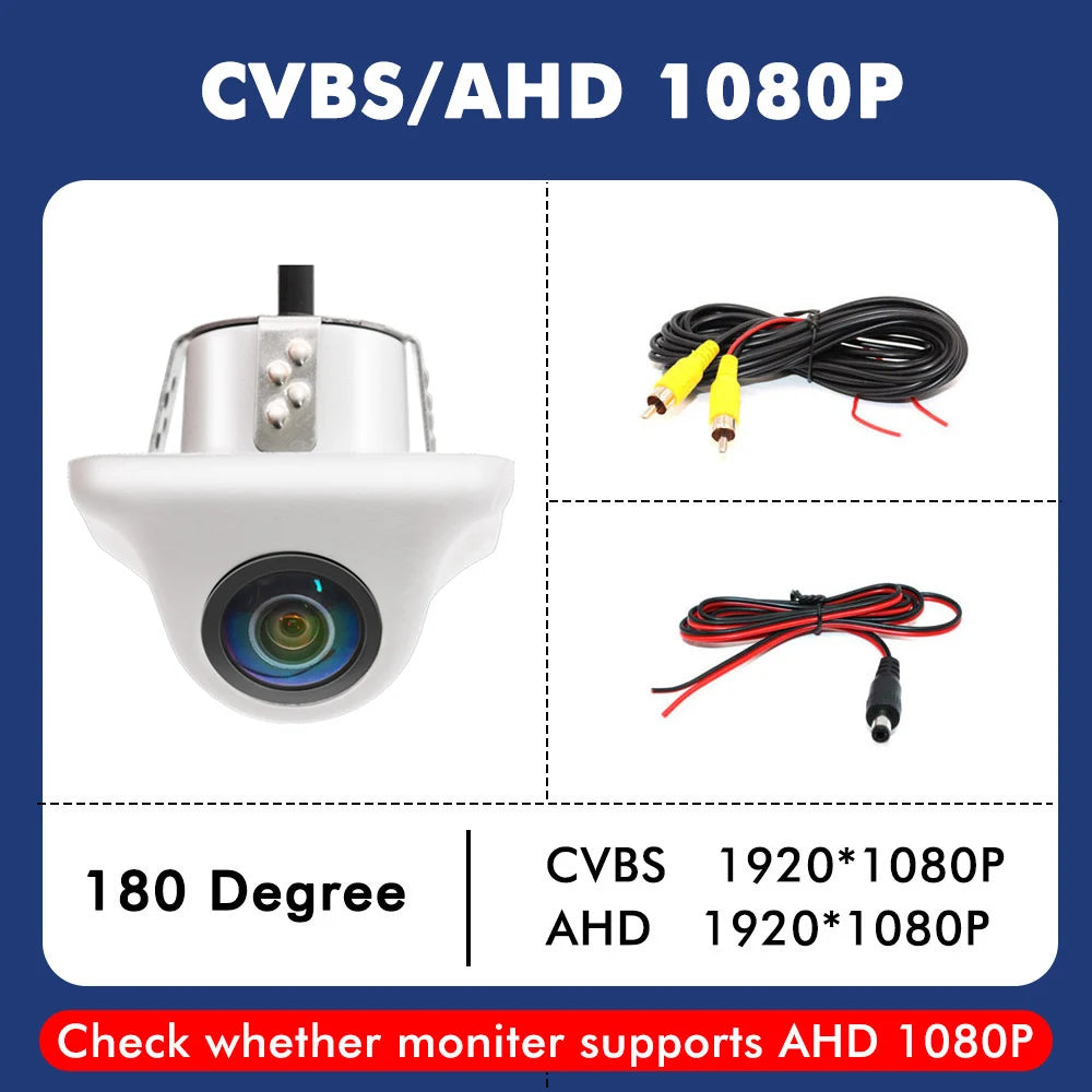 SMARTOUR 180 Degrees 4K 1920x1080P Car Rear View Camera Fisheye Lens AHD NTSC Format HD Night Vision For Car Radio MP5