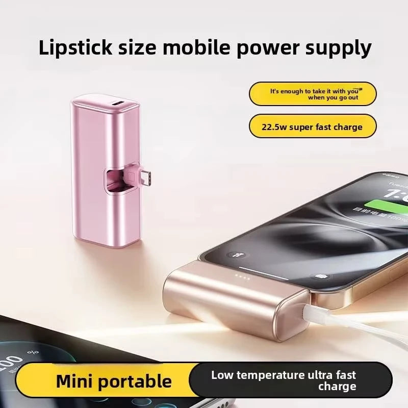 Lenovo Mini Travel Power Bank 500000mAh 225W High Speed USB C Portable Charger Compatible iPhone 16 15 Android Smartphones