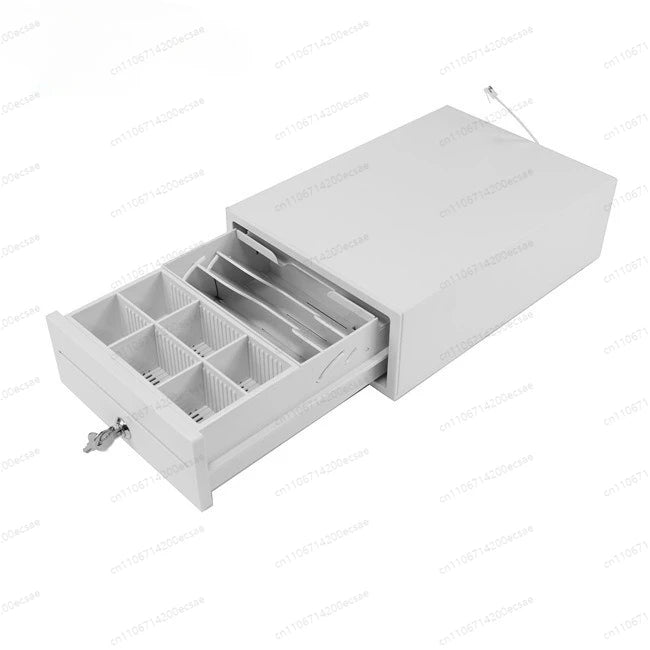 LAS-208 POS Cash Drawer Lockable, Cash Box for POS Terminal & Cash Register Use, Commercial Cash Drawer for Retail