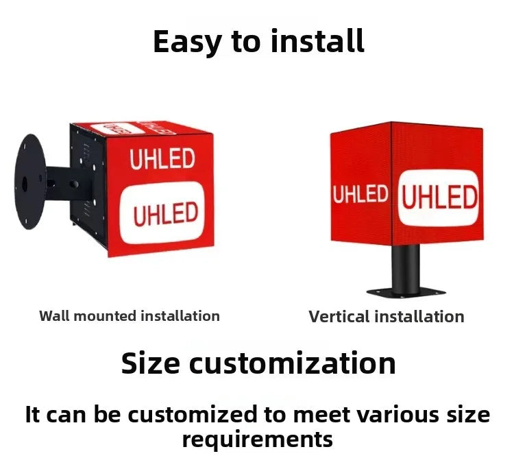 P2.5-P4 Indoor 3D Cube LED Display – 4/5-Sided HD Video Walls