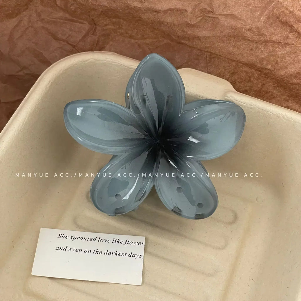Plumeria Hair Clips Flower Hair Claw Clip Trendy HairClips Korean Hair Accessories For Girls