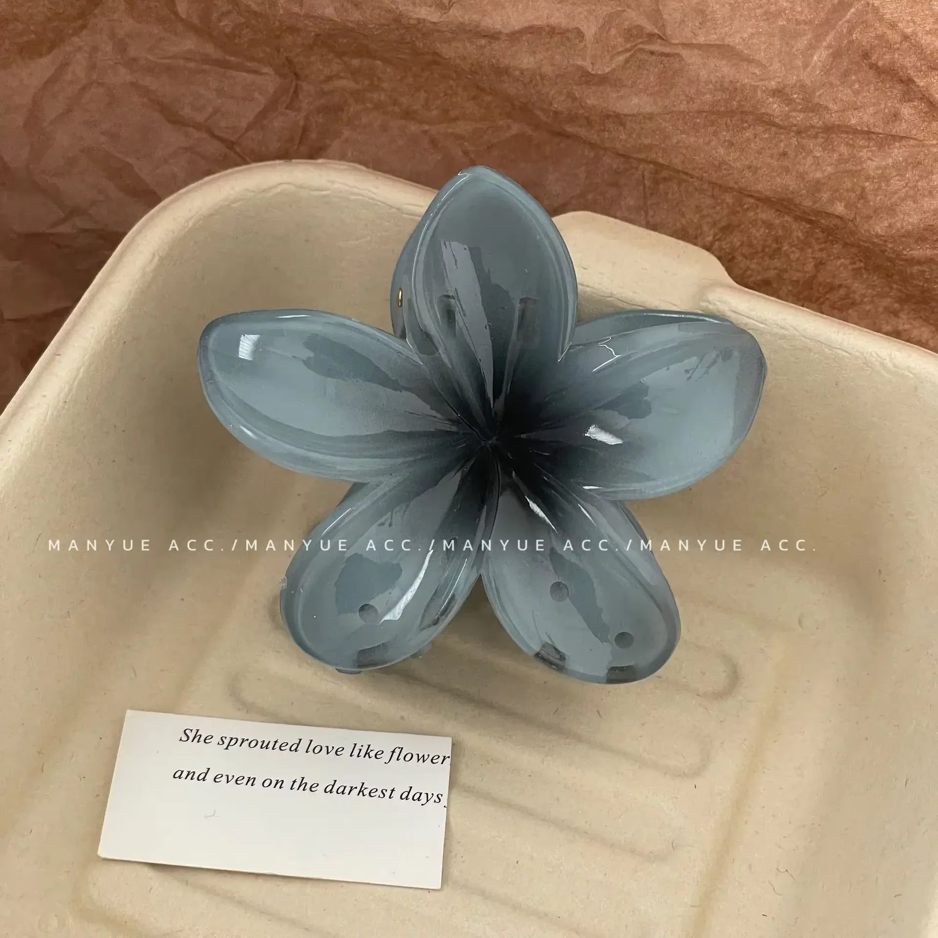 Plumeria Hair Clips Flower Hair Claw Clip Trendy HairClips Korean Hair Accessories For Girls