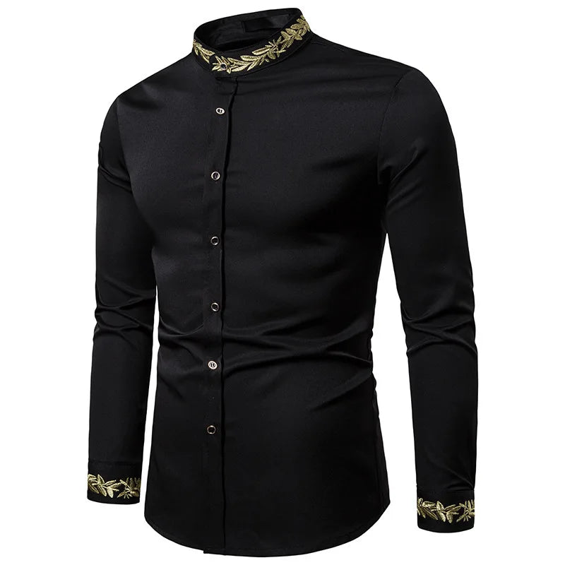 2026 Men's Summer Casual Long Sleeve Shirts Slim Fit Turn Down Collar Shirts Formal Office Business Shirts for Men Tops Big Size