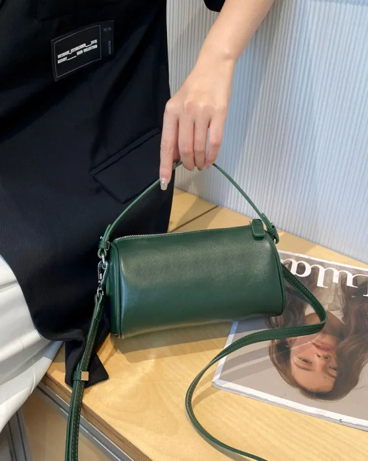 Ladies' Genuine Leather Small Shoulder Bag for Women Crossbody Fashionable Simple and Practical Soft Leather Darling Phone Bag