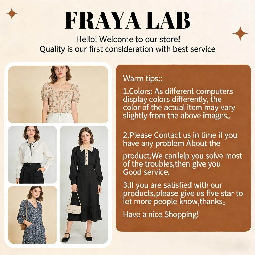 FL New Cotton and Linen Material Printed V-neck Seven Quarter Sleeve Dress Leisure Comfortable Knee-length Skirt