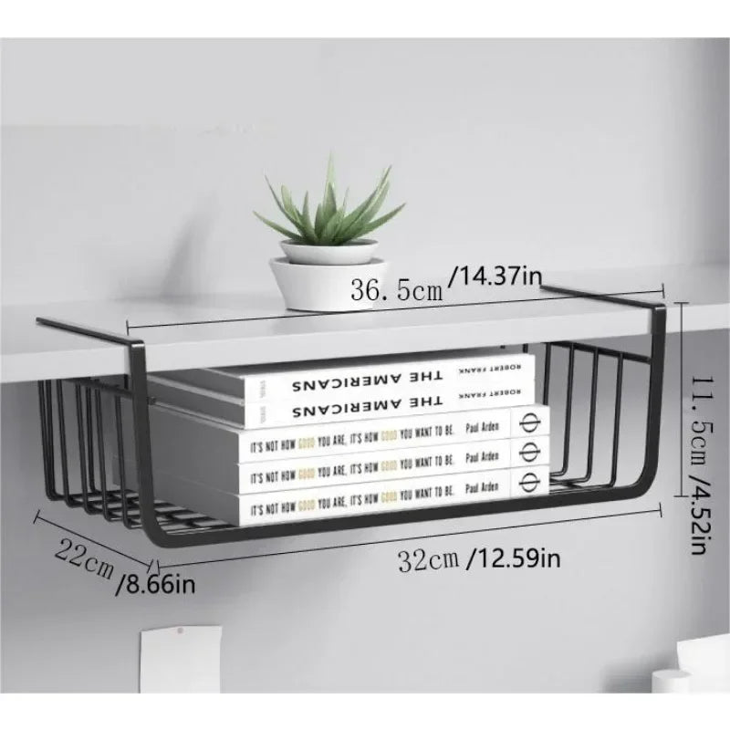 1PC Off-The-Shelf KitchenTiered Storage Shelf Student Dormitory Wardrobe Dormitory Desk Storage Hanging Basket Organizer Kitchen