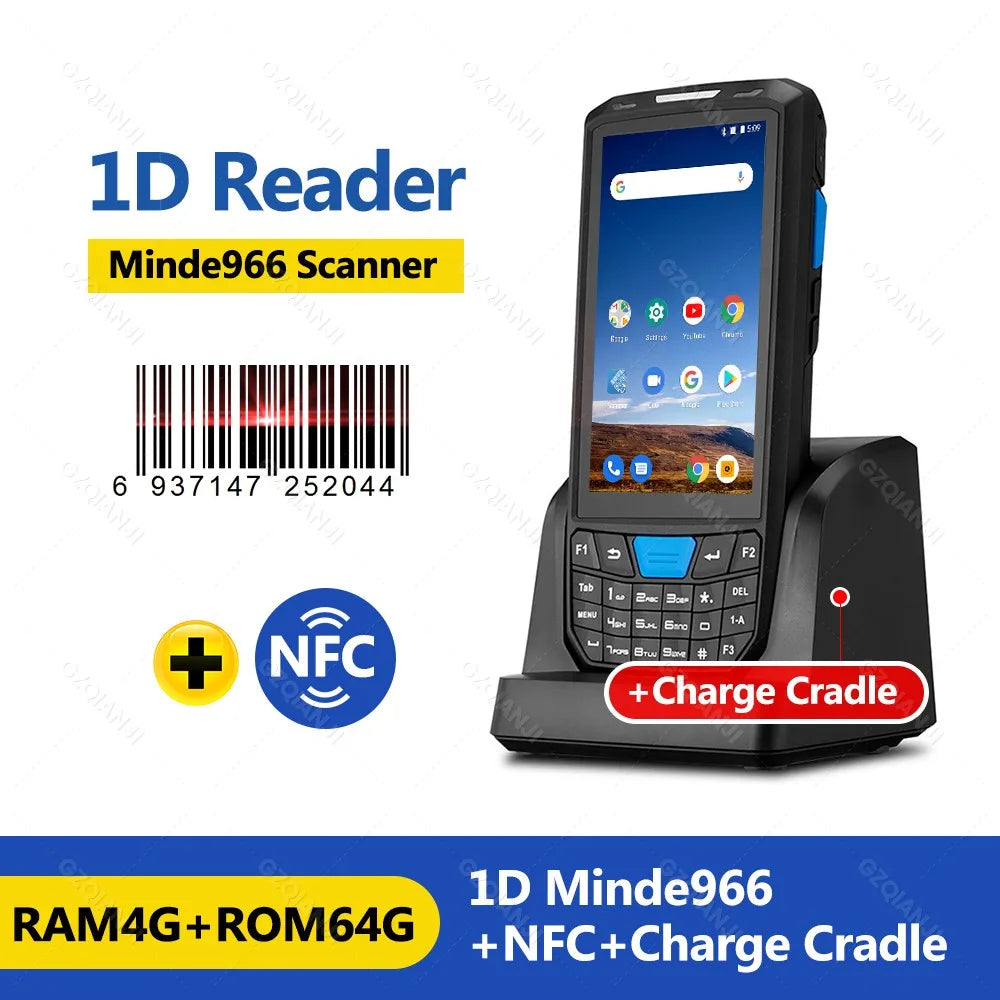 4G 64G Android 13 Terminal Handheld Mobile Rugged PDA with Bluetooth Wifi 1D 2D Barcode Scanner Reader GPS Warehouse Code Read