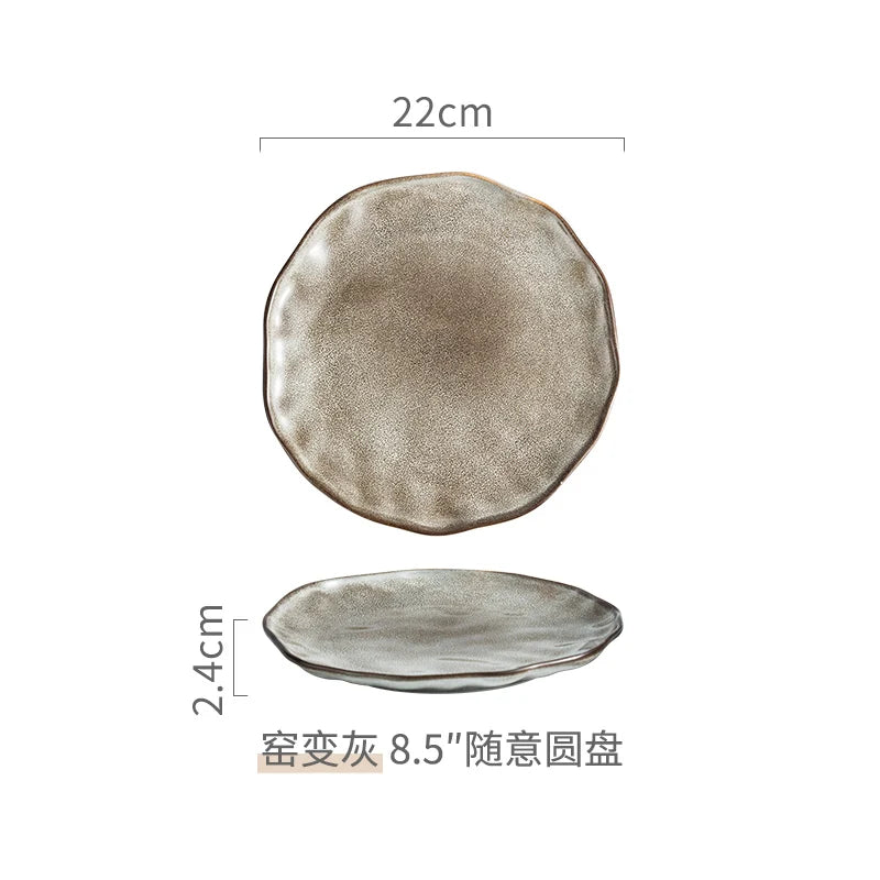 Platter Creative Restaurant plates New vintage featuring ceramic disk kitchen cutlery