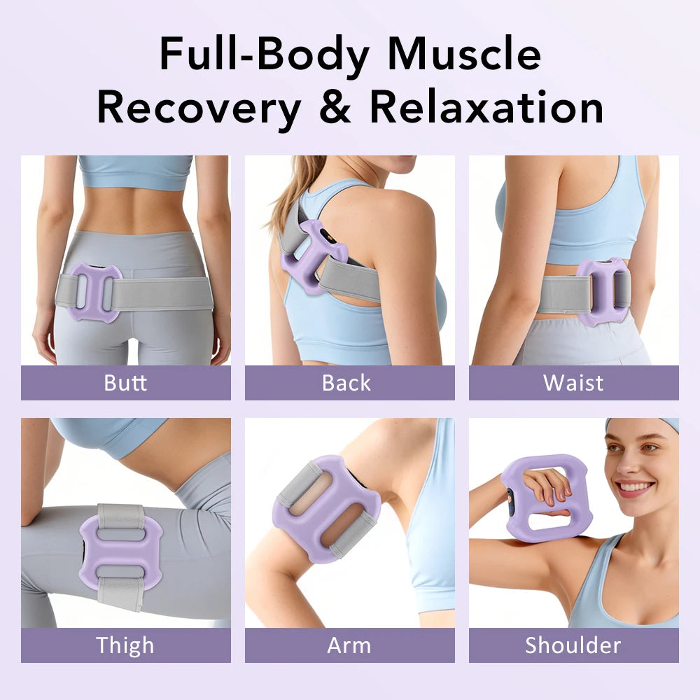 3 Mode 5 Speed Fascia Ring Massager with Strap Rechargeable Muscle Relax Body Slimming Massage Weight Lose Home Gym Deep Tissue