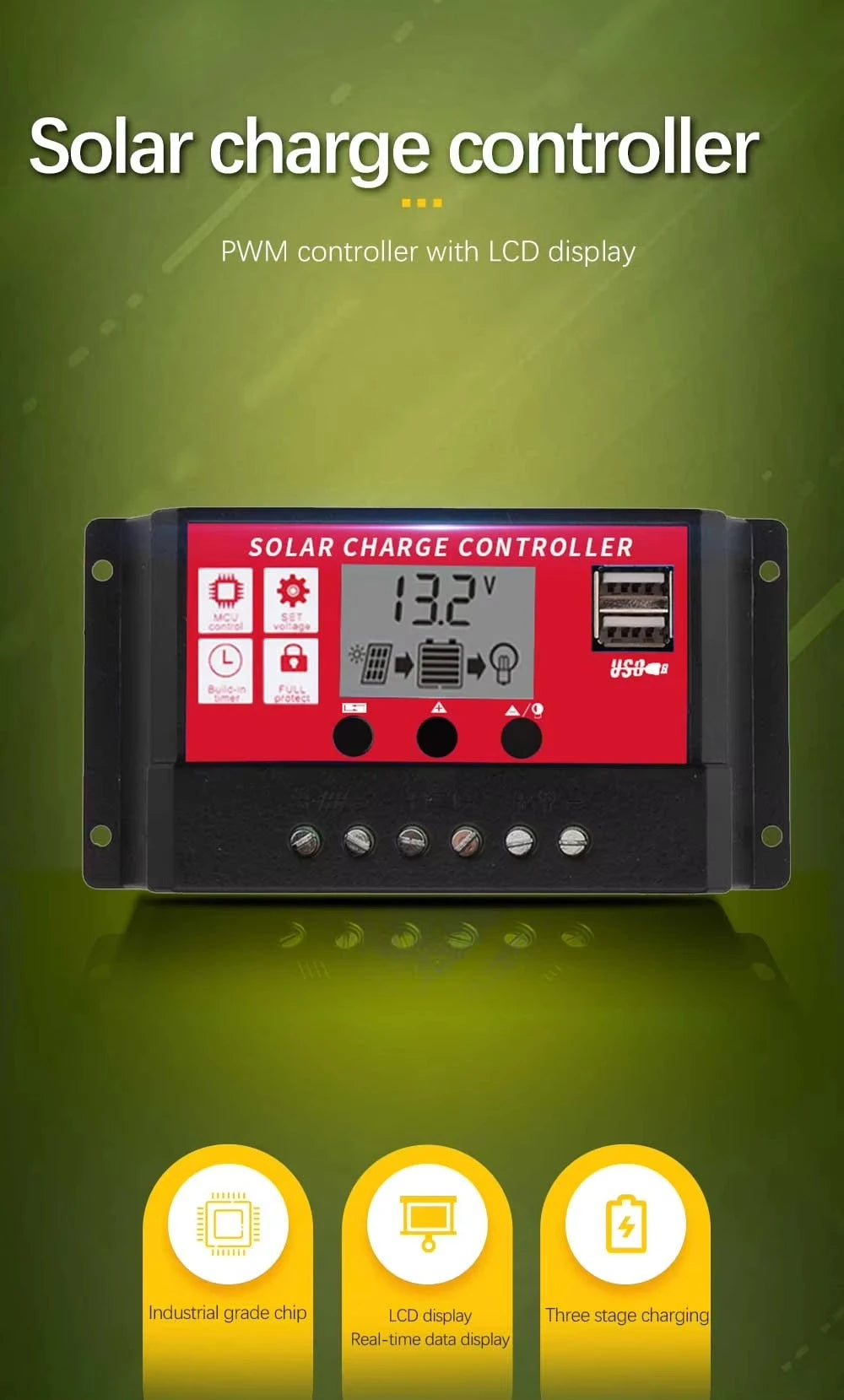 Solar System 12v Power Generation 200 Watt Solar Panel Kit 120Ah Battery Pack Solar Charger with Integrated Battery