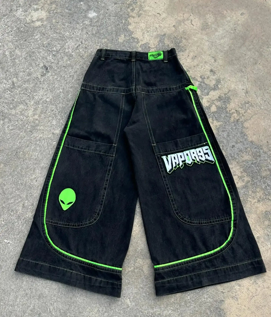 Hip Hop Complex Heavy Industry Workwear Jean Casual Denim Pants High Waist Straight Wide Leg Jeans Harajuku Y2k Men Women Jeans