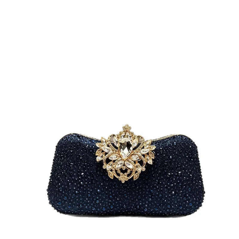 Luxurious Rhinestone Elegant Rhinestone Clasp Clutch Bag Women's Fashionable Elegant Evening Clutch Bag
