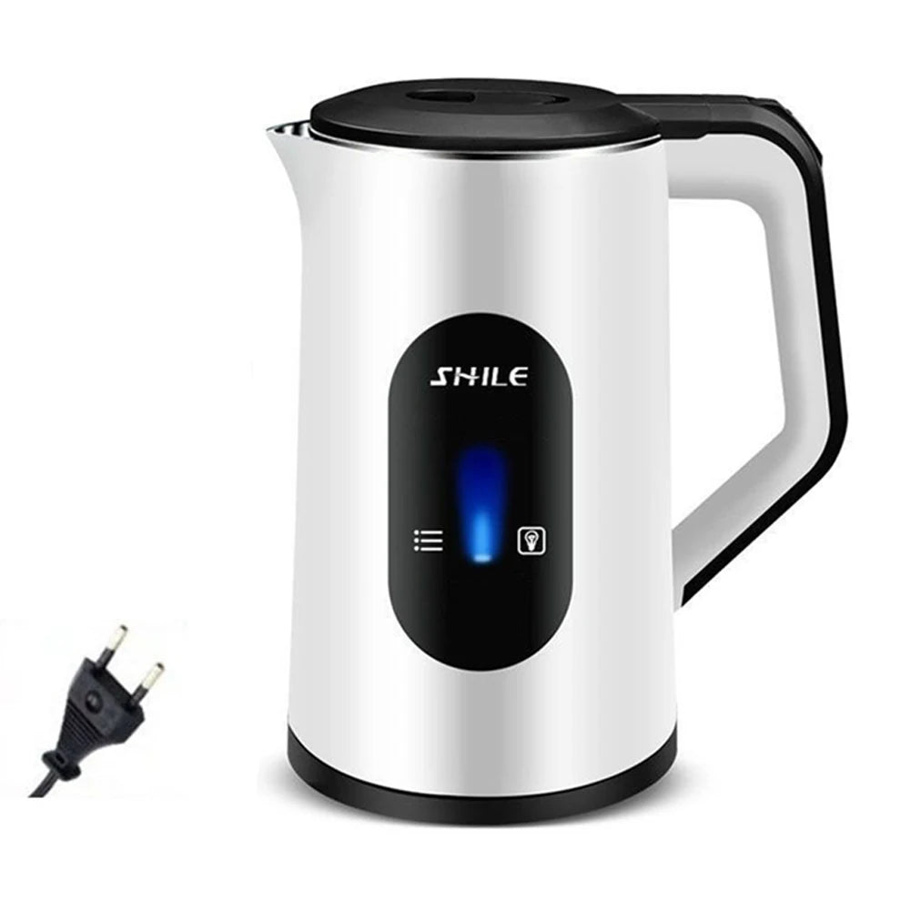 2.2L Stainless Steel Electric Large Tea Kettle 1500W Fast Boil Hot Water Boiler Thermal Water Kettle for Making Tea and Coffee