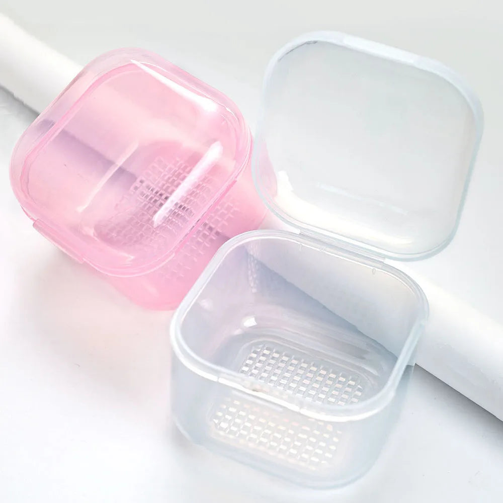 Nails Accessories Sterilizer Box Plastic Disinfectant Container For Manicure Portable Nail Drill Bits Tray With Basket Clean Box