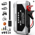Car Jump Starter With Air Compressor LCD Screen 21800mAh Portable Booster Charger ,6000A Powerful Car Battery Starting Device,Car Battery ChargerFor12V(ALL Gas/10L Diesel) Start The Car Quickly, USB Input/output, LED Emergenc